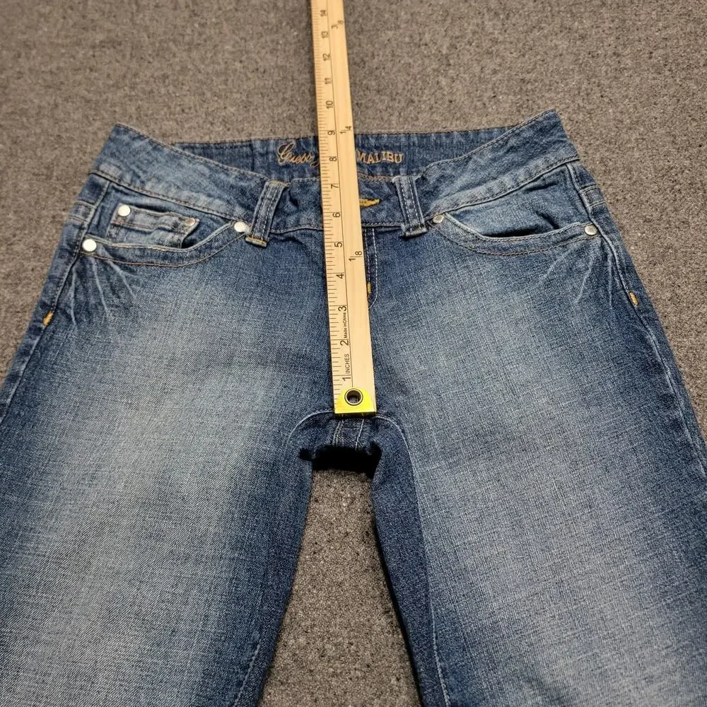 Guess Jeans Womens 27x32 Blue Malibu Bootcut Low Rise Denim Pants Stretch Casual